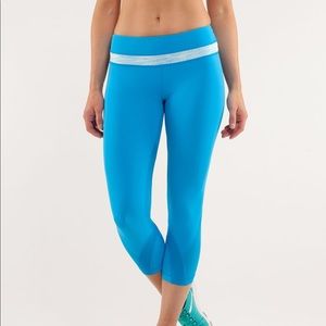 Lululemon Inspire Crop II Blue Leggings
